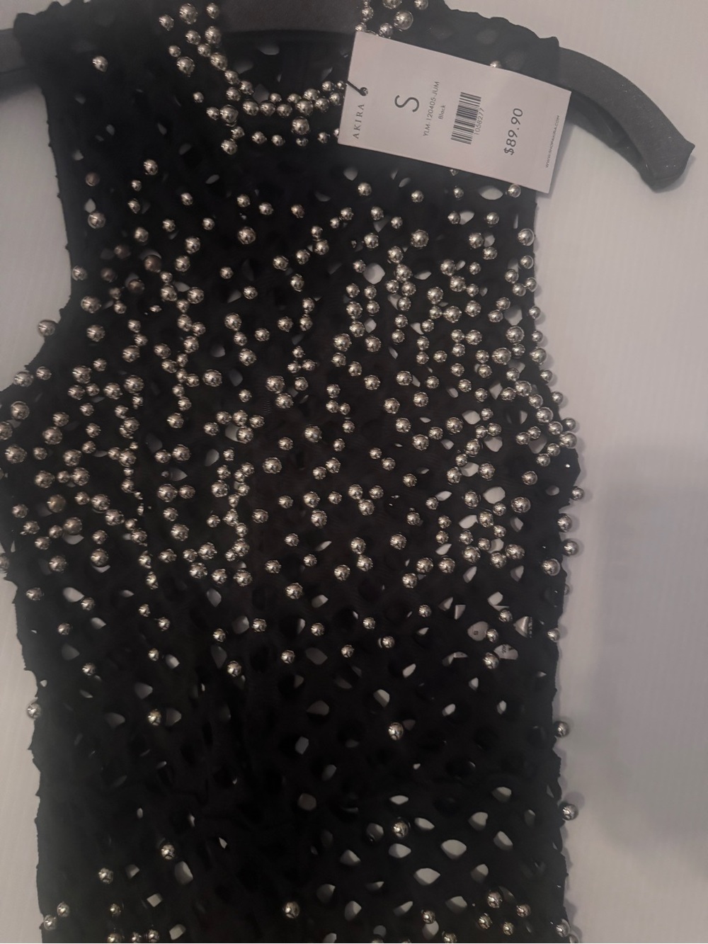 AKIRA Black stone embedded Jumpsuit ✨  Cutout Bodysuit | S/M | NWT - Picture 5 of 7